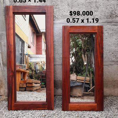 Espejos marco de madera caoba